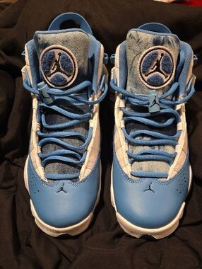 Jordan Kids Light Blue and White Sneakers